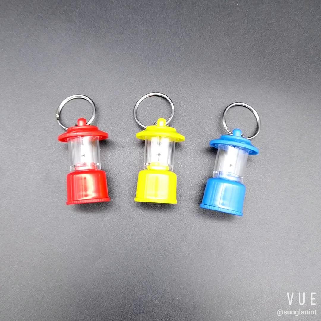 Plastic mini led lamp tent camping lantern keychain Xiamen Sunglan