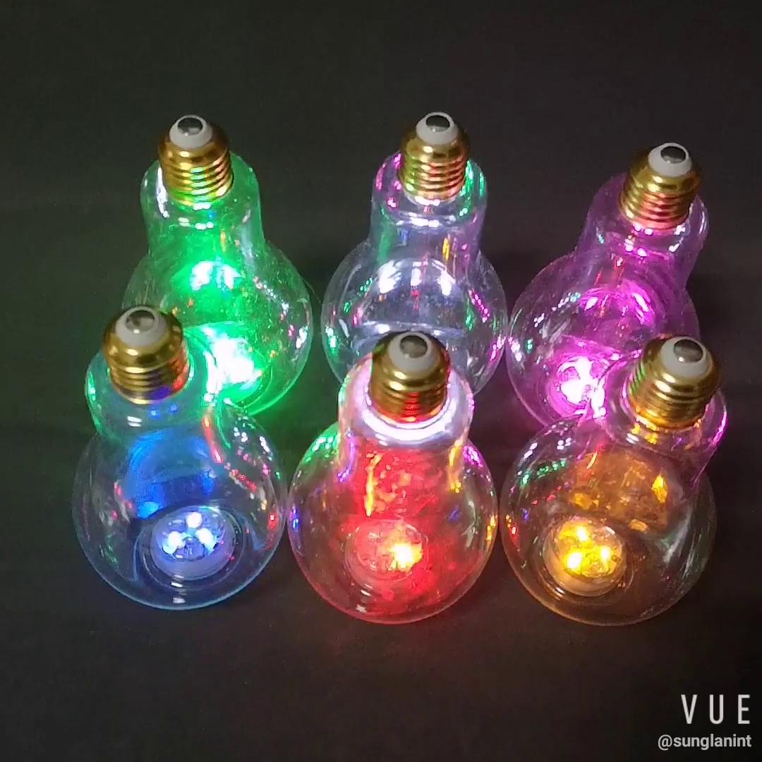 400ML LED flashing PET light Bulb shape drinking cup Xiamen Sunglan Imp. & Exp.Co.,LtdLeading